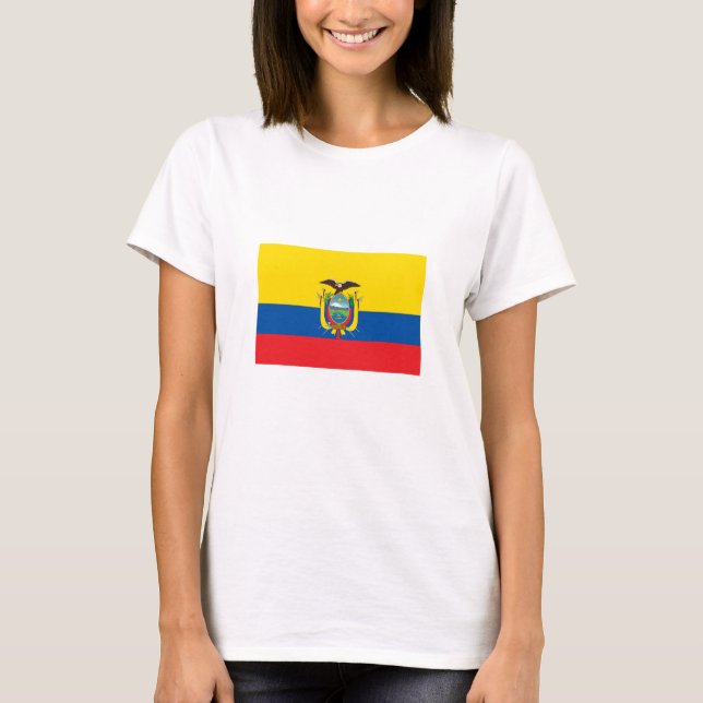 Ecuador Flagga T Shirt (Framsida)
