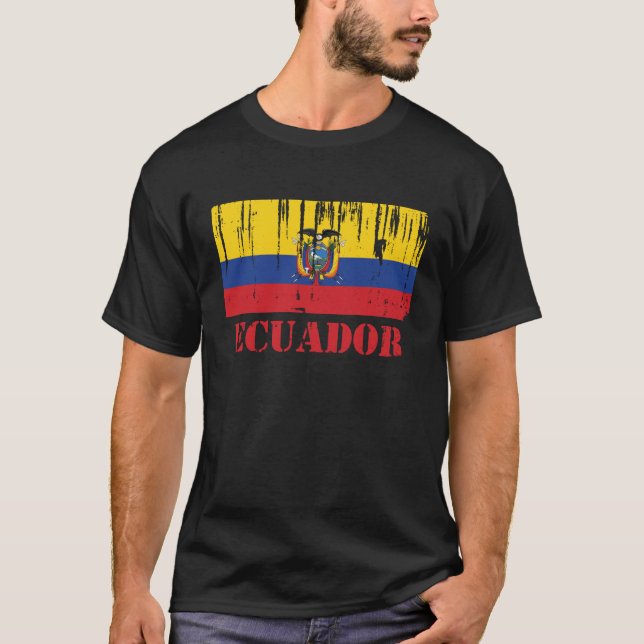 Ecuador flagga t-shirt (Framsida)