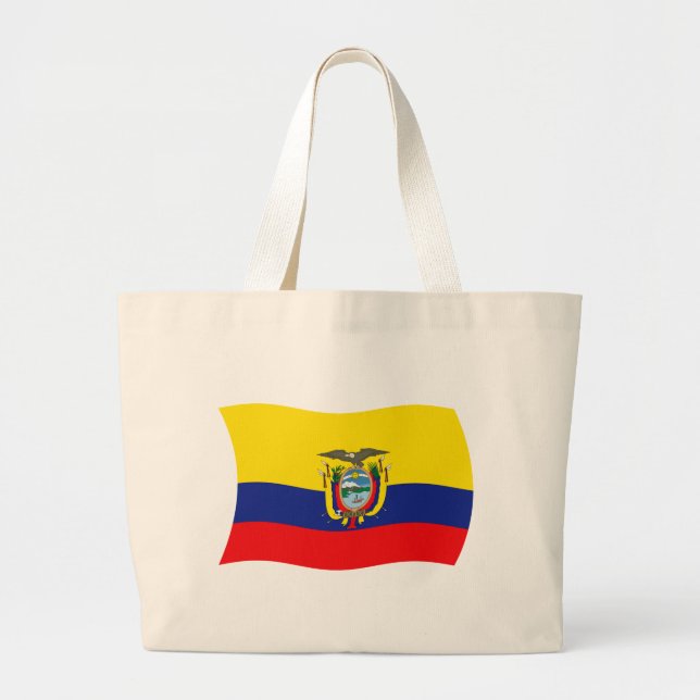 Ecuador Flagga Tote Bag Jumbo Tygkasse (Framsidan)