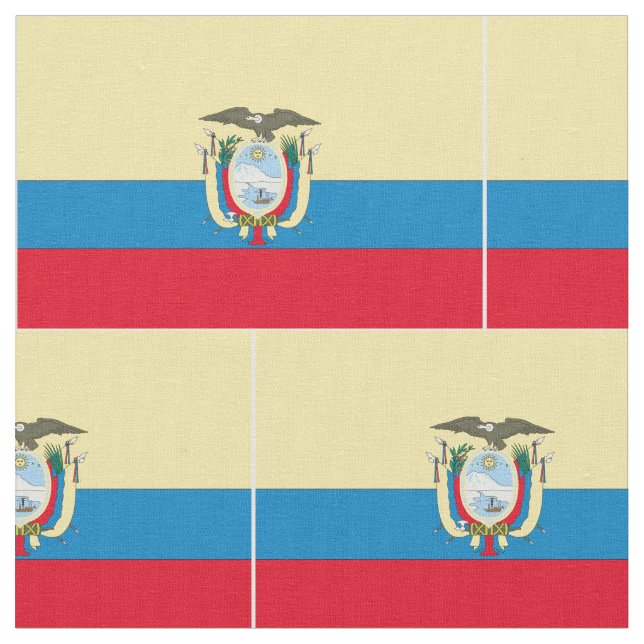 Ecuador Flagga Tyg (Närbild)