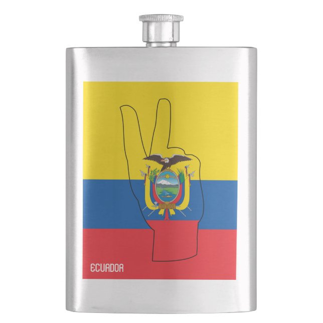 Ecuador Flagga Victory Sign Patriotic Fickplunta (Framsidan)