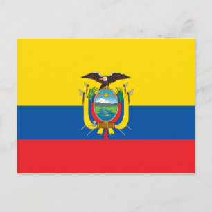 Ecuador Flagga Vykort