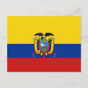 Ecuador Flagga vykort