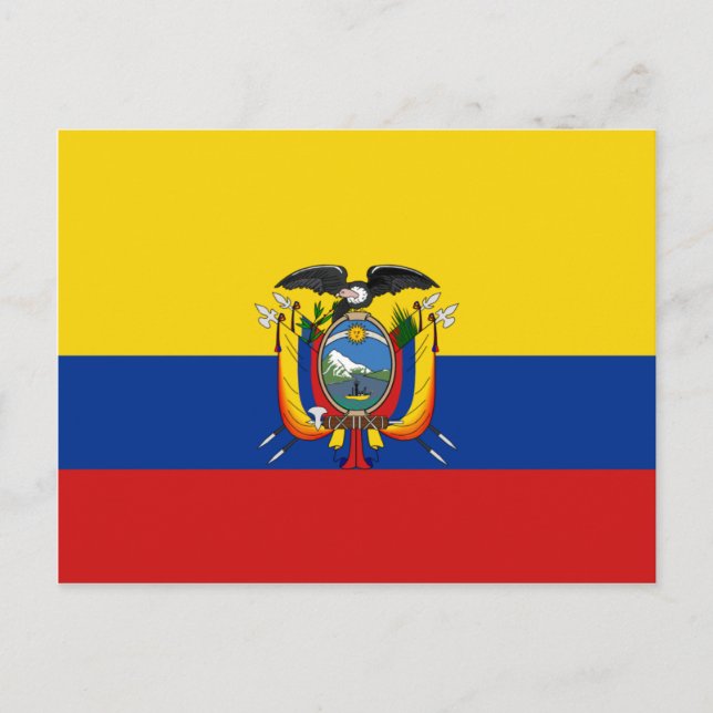 Ecuador Flagga vykort (Framsida)
