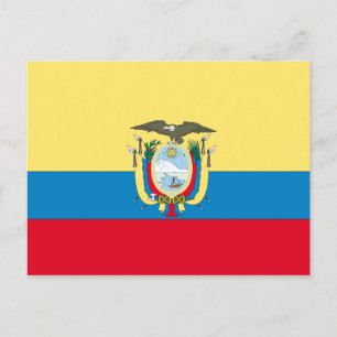 Ecuador Flagga Vykort