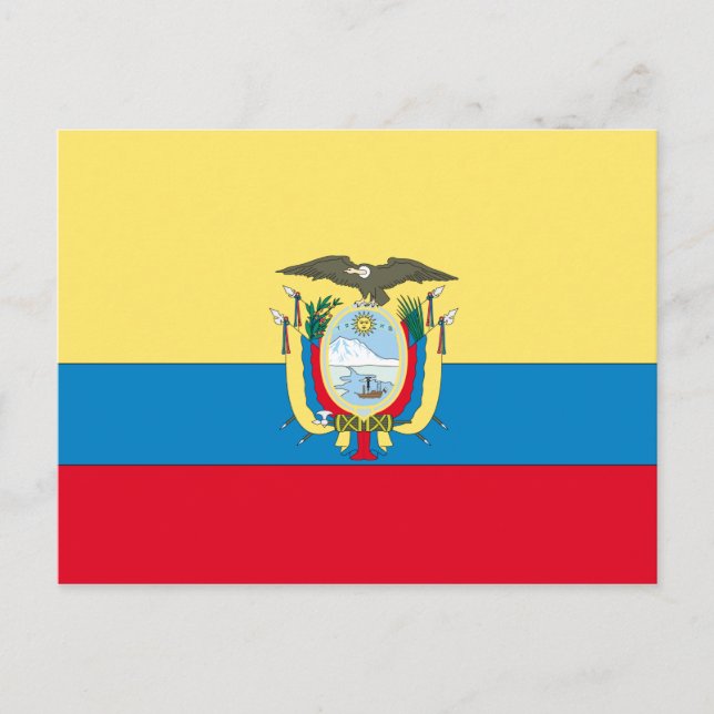 Ecuador Flagga Vykort (Framsida)