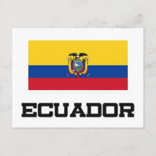 Ecuador Flagga Vykort
