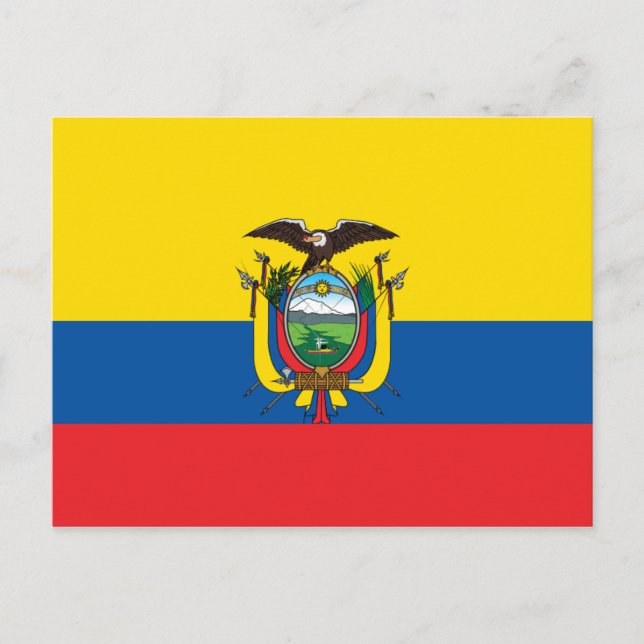 Ecuador Flagga Vykort (Framsida)