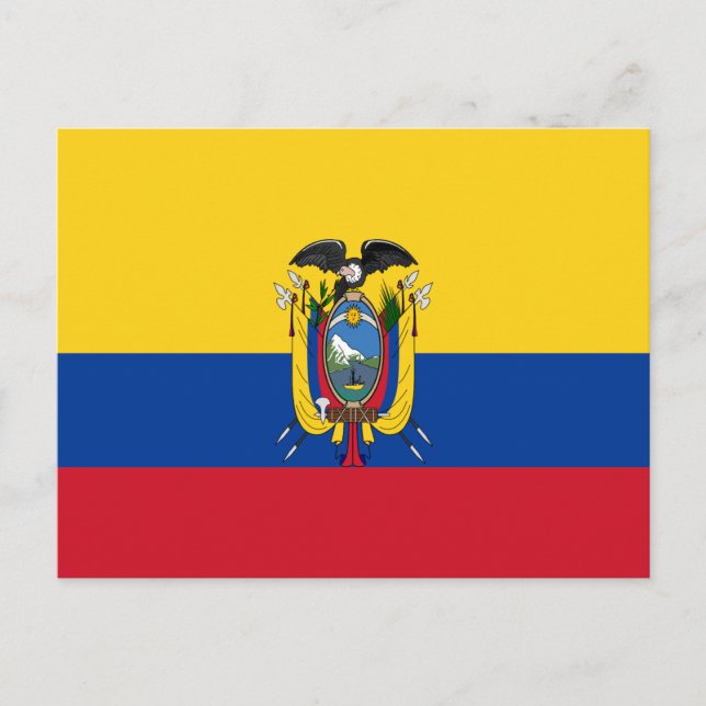 Ecuador Flagga Vykort (Framsida)