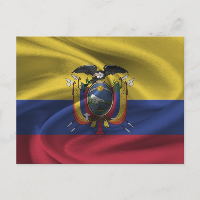 Ecuador Flagga Vykort (Framsida)