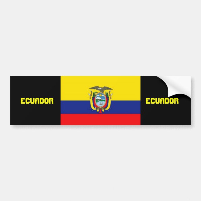 Ecuador flaggabildekal bildekal (Framsidan)