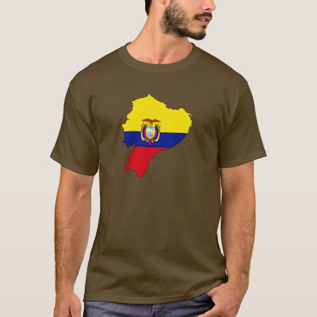 Ecuador flaggakarta tröja (Framsida)