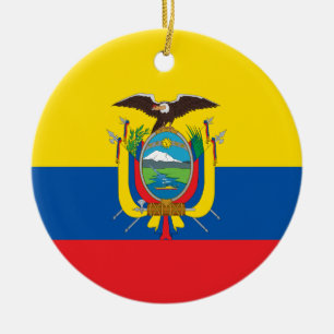 Ecuador flaggaprydnad julgransprydnad keramik