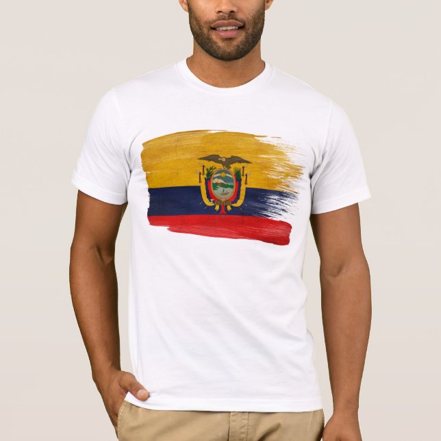 Ecuador flaggaT-tröja Tee Shirt (Framsida)