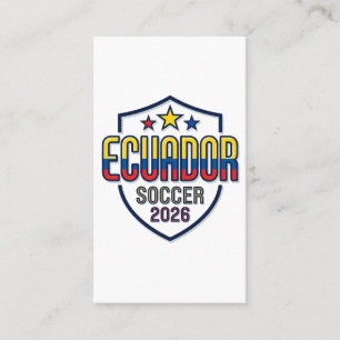 Ecuador Fotboll 2026 Fotboll Fet Land Typografi Visitkort