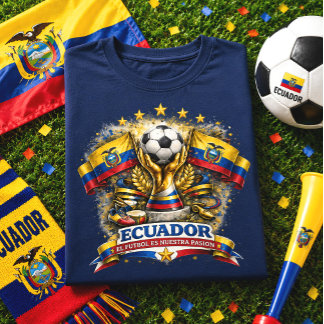 Ecuador Fotbollsfan Supporter Stolthet T Shirt