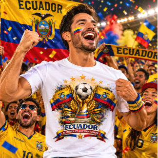 Ecuador Fotbollsfan Supporter Stolthet T Shirt