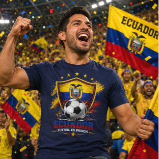Ecuador Fotbollsfan Supporter Stolthet T Shirt