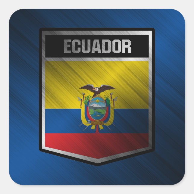 Ecuador Fyrkantigt Klistermärke (Framsida)