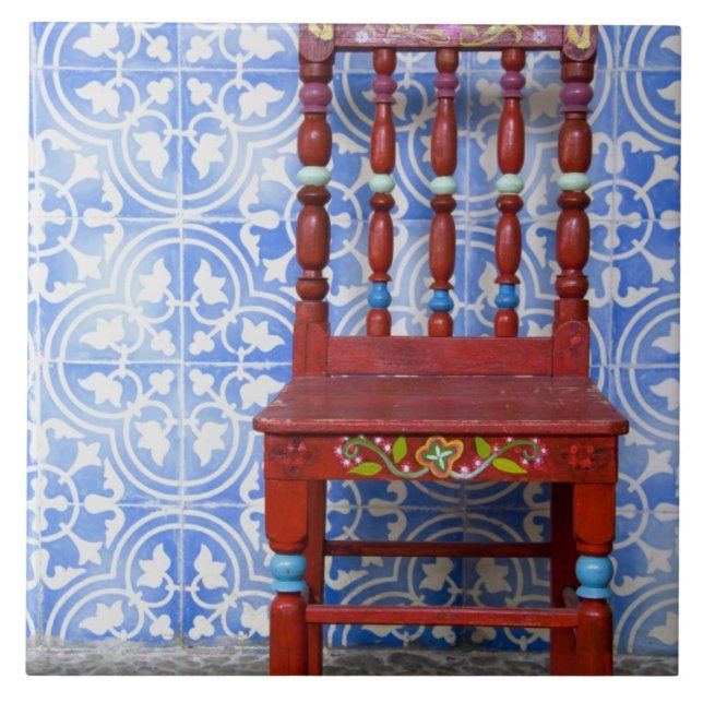 Ecuador. Höglandsstaden Otavalo. Historisk Kakelplatta (Framsidan)