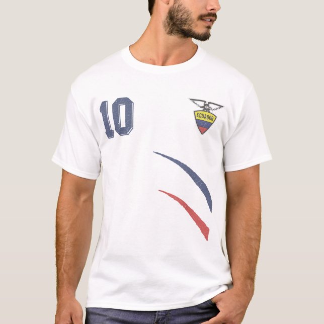 Ecuador i fotbolls-EM Stil T Shirt (Framsida)