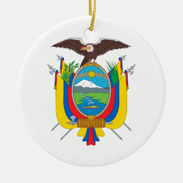 Ecuador Jackar Arm Julgransprydnad Keramik (Framsidan)