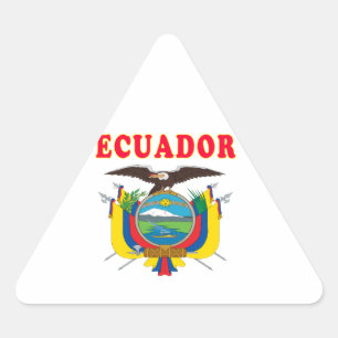 Ecuador Jackar Armar Triangelformat Klistermärke