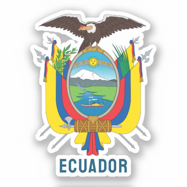 Ecuador jackar om arm klistermärken (Framsida)