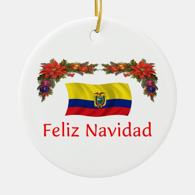 Ecuador jul julgransprydnad keramik (Framsidan)