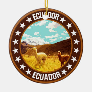 Ecuador Julgransprydnad Keramik