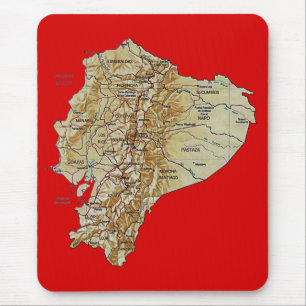 Ecuador karta Mousepad Musmatta