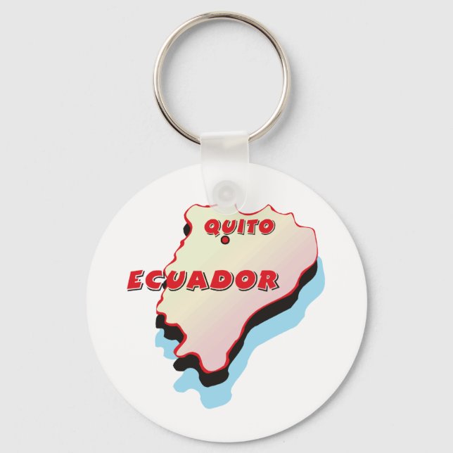 Ecuador Karta Nyckelring (Framsida)