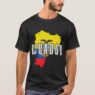 Ecuador Karta Pride Ecuadorian Flagga T-Shirt