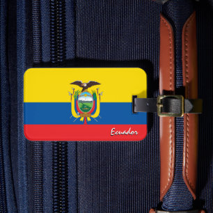 Ecuador Luggage Tags, patriotic Ecuador Flagga Bagagebricka