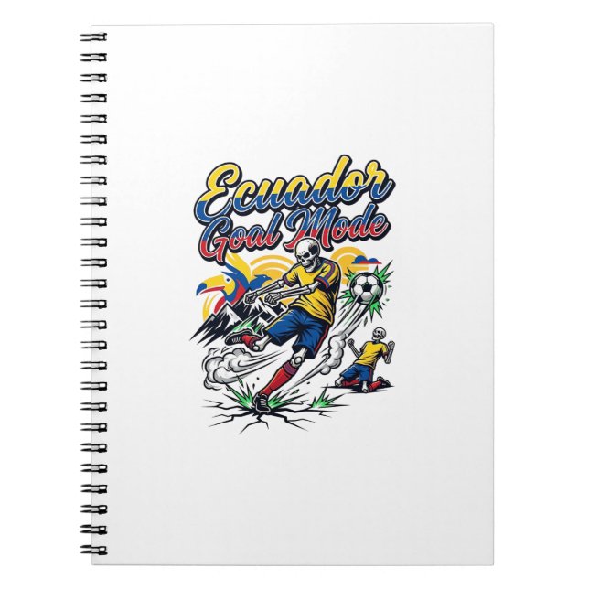 Ecuador Mål Läge Skelett Anfallare Nationer Dynami Anteckningsbok (Framsidan)
