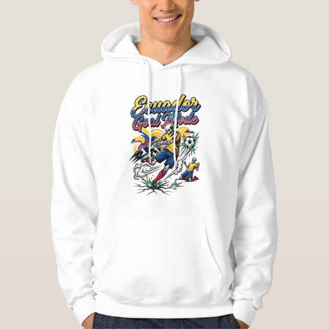 Ecuador Mål Läge Skelett Anfallare Nationer Dynami Hoodie (Framsida)