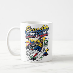 Ecuador Mål Läge Skelett Anfallare Nationer Dynami Kaffemugg