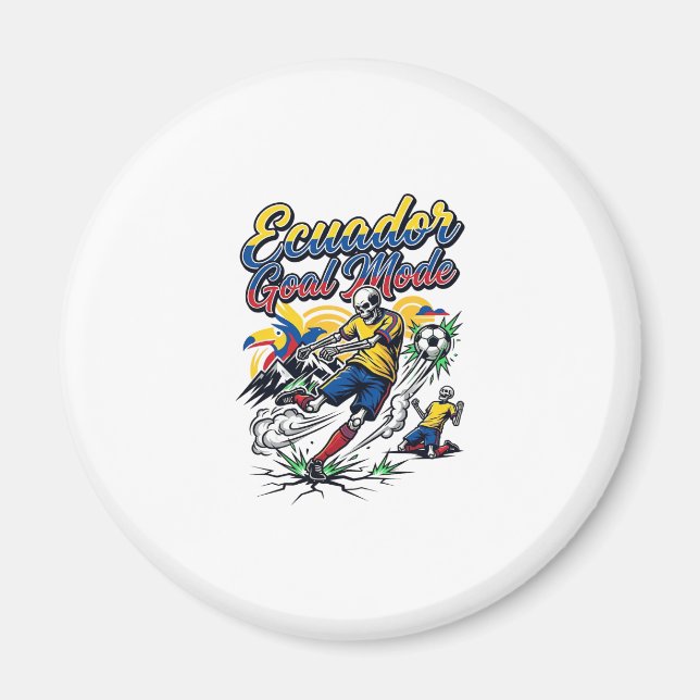 Ecuador Mål Läge Skelett Anfallare Nationer Dynami Magnet (Framsidan)