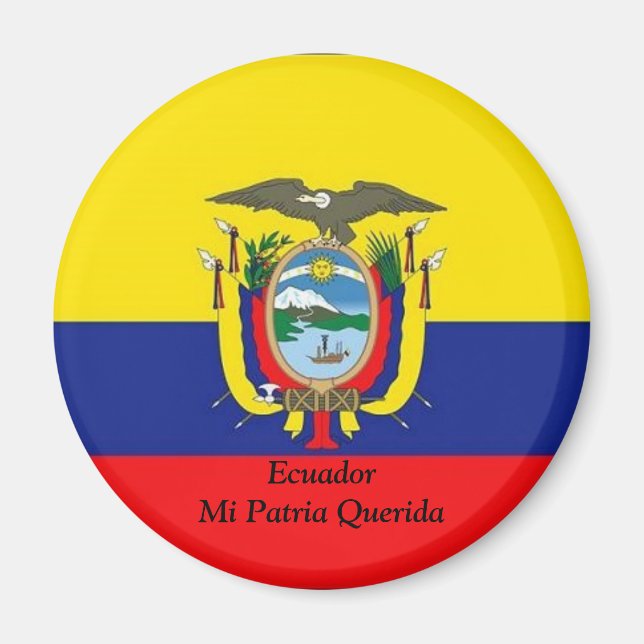 Ecuador Mi Patria Querida magnet (Framsidan)
