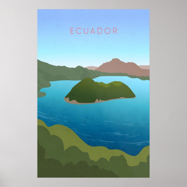 Ecuador Minimal Travel Poster (Framsidan)