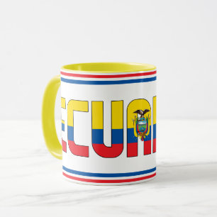 Ecuador National Flagga Patriotic Coffee Mugg