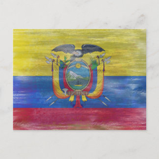Ecuador, nödlidande flagga vykort