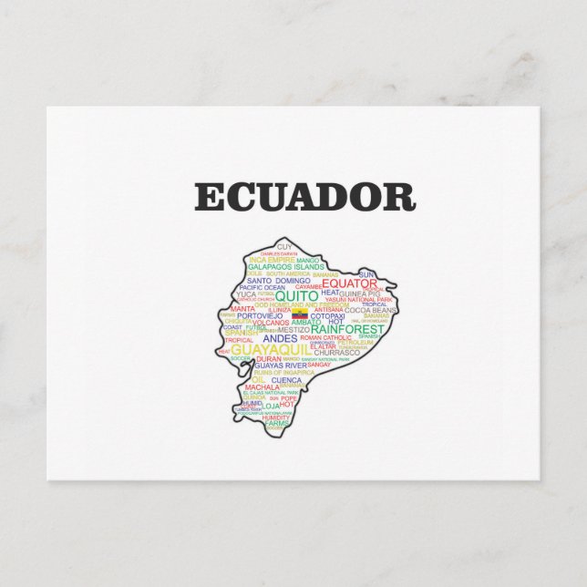 ECUADOR ORD COLLAGE VYKORT (Framsida)