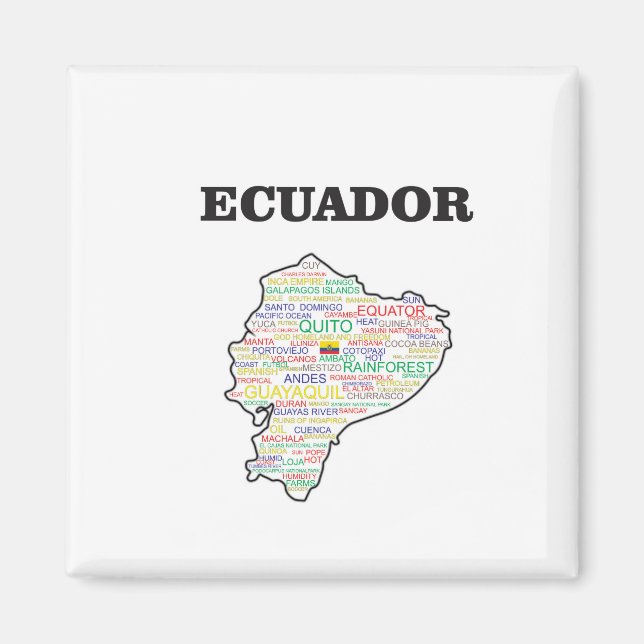 ECUADOR ORDCOLLAGE MAGNET (Framsidan)