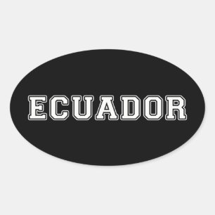 Ecuador Ovalt Klistermärke