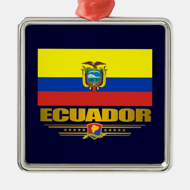 "Ecuador-Pridet" Julgransprydnad Metall (Framsidan)