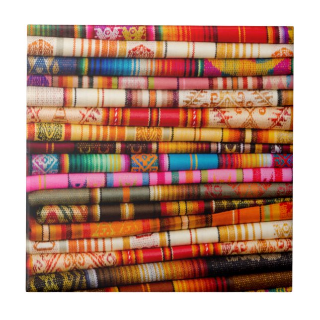 Ecuador, Quito Area, Otavalo Handicraft Market Kakelplatta (Framsidan)