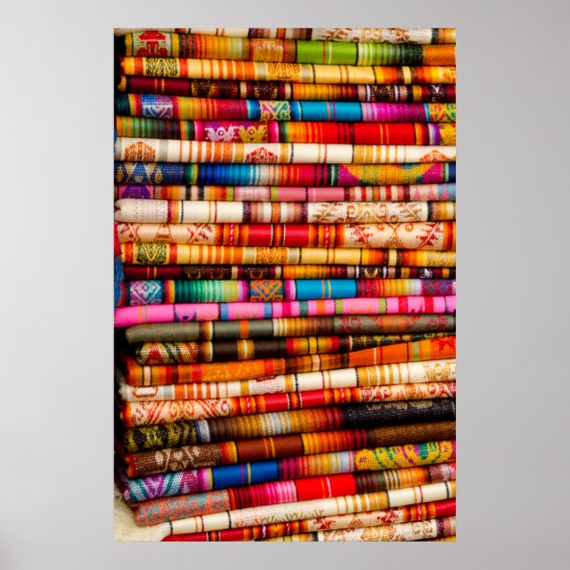 Ecuador, Quito Area, Otavalo Handicraft Market Poster (Framsidan)