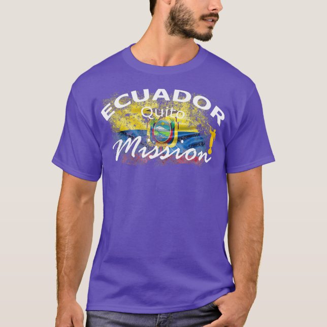 Ecuador Quito Mormon LDS Uppdrag Missionär Gift T Shirt (Framsida)