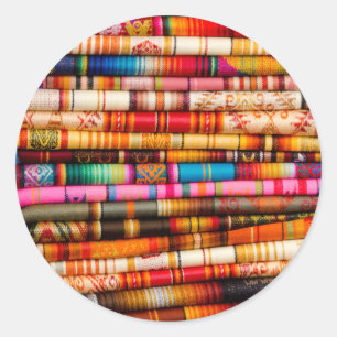 Ecuador, Quito-området, Otavalo Handicraft Market Runt Klistermärke